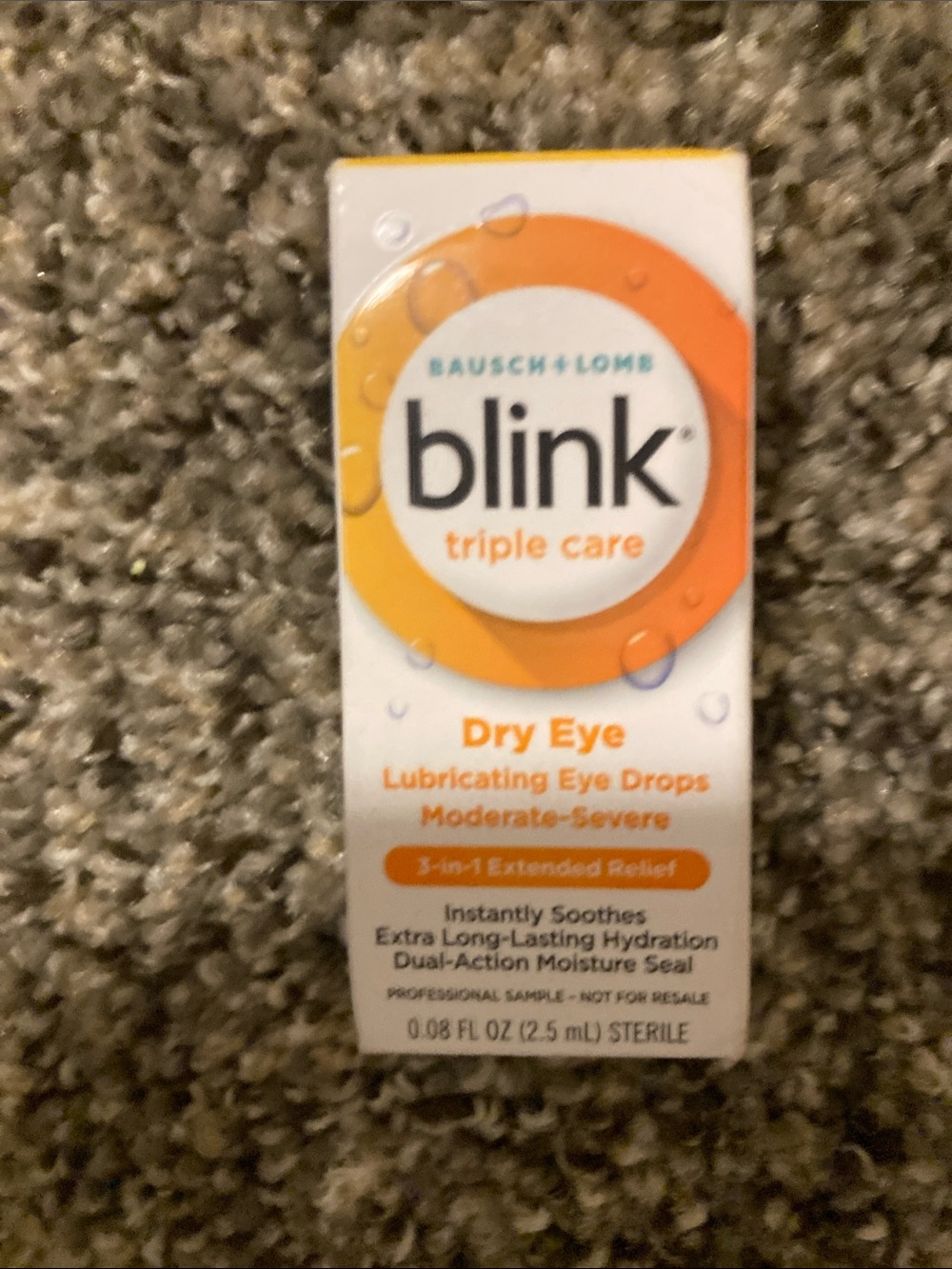 Bostonian, log blink triple care, dry eye, lubricating eye drops three and one e